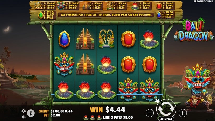 Bali Dragon slot screen 2