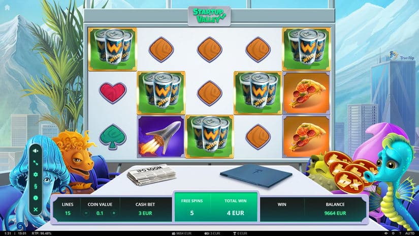 Startup Valley slot screen 5