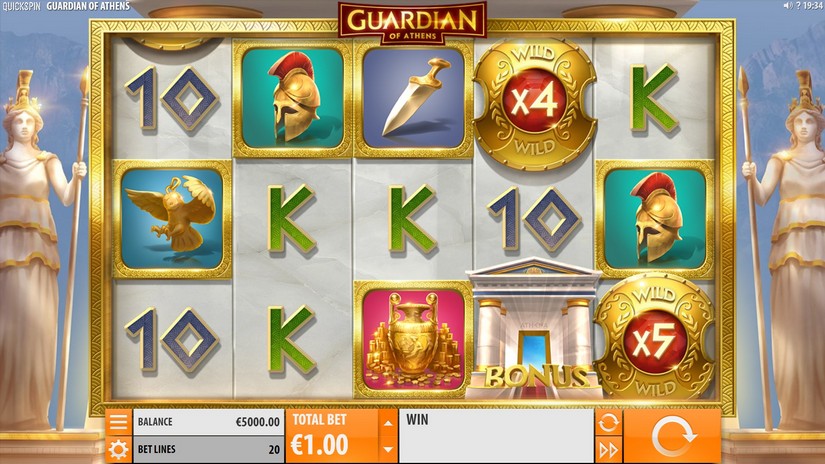 Guardian of Athens slot screen 1