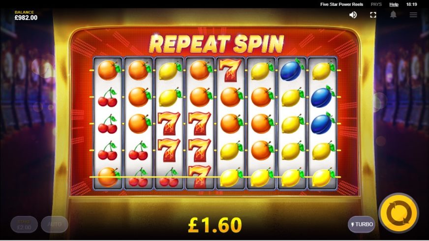 Five Star Power Reels slot screen 3