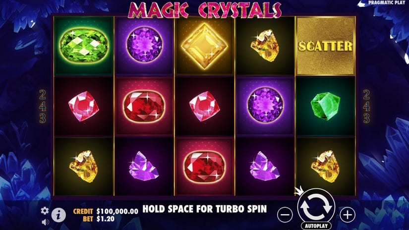 Magic Crystals slot screen 1