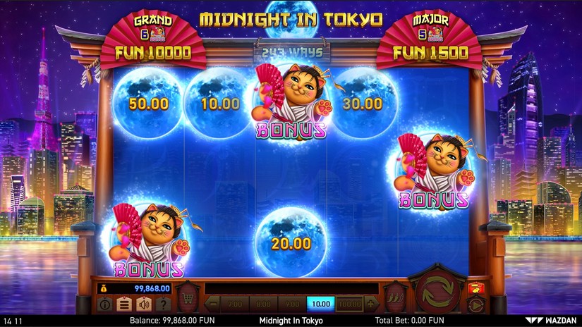 Midnight in Tokyo slot screen 3