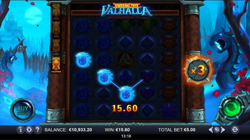 Towering Pays Valhalla slot screen 4