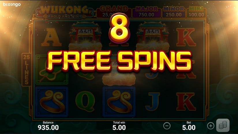 Wukong slot screen 2