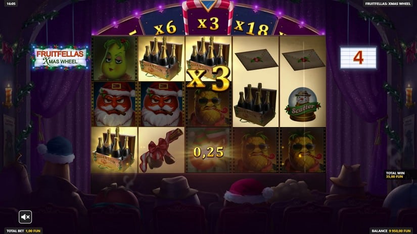 Fruitfellas Xmas Wheel slot screen 5