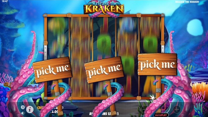 Release the Kraken slot screen 3