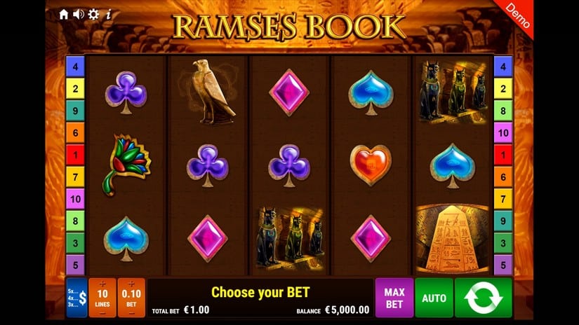 Ramses Book slot screen 1