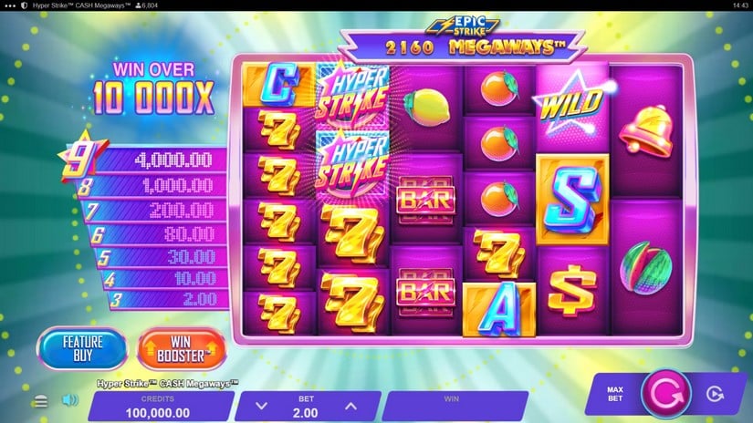 Hyper Strike Cash Megaways slot screen 1