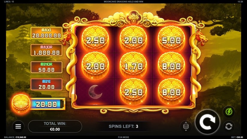Mooncake Dragons Hold and Win slot screen 3