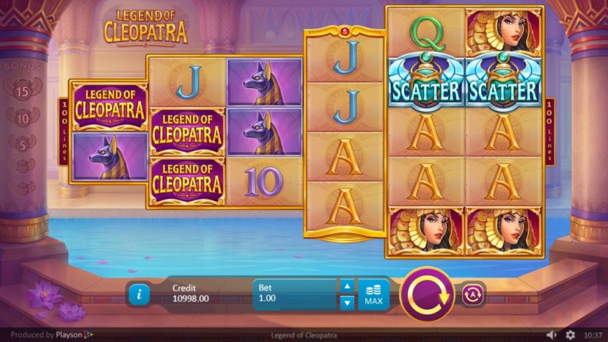 Legend of Cleopatra slot screen 2