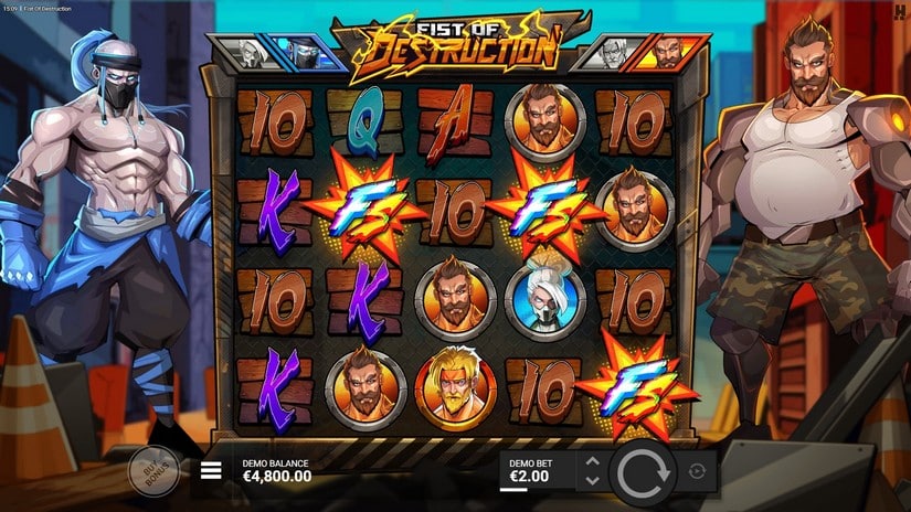 Fist of Destruction slot screen 2