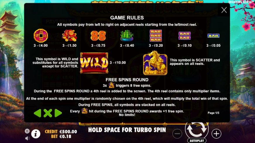 Treasure Horse slot screen 2