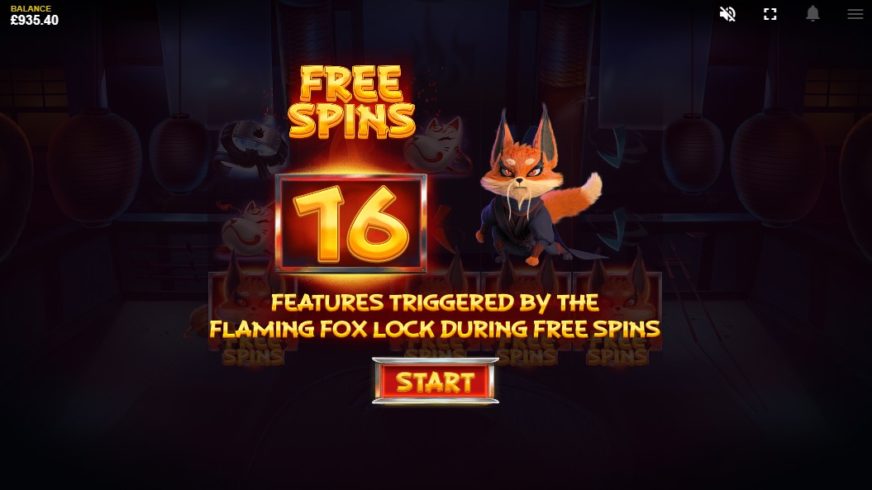 Flaming Fox slot screen 3