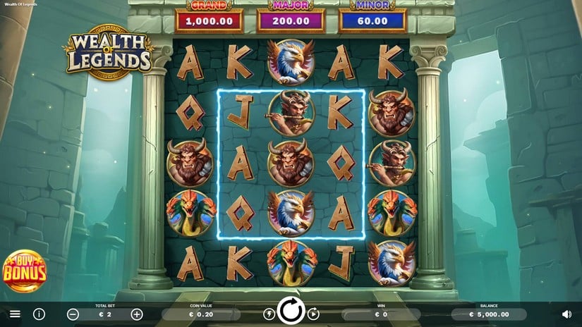 Wealth of Legends slot screen 1