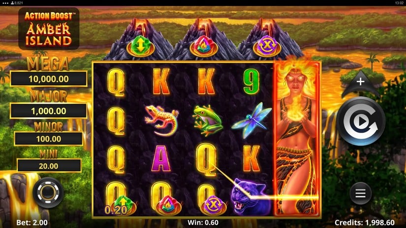 Action Boost Amber Island slot screen 2