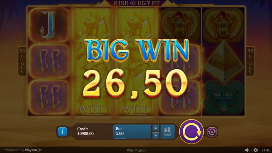 Rise of Egypt slot screen 4