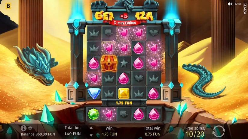 Gemza slot screen 6