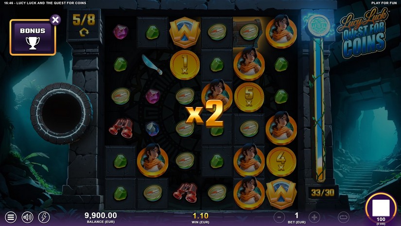 Lucy Luck and the Quest for Coins slot screen 5