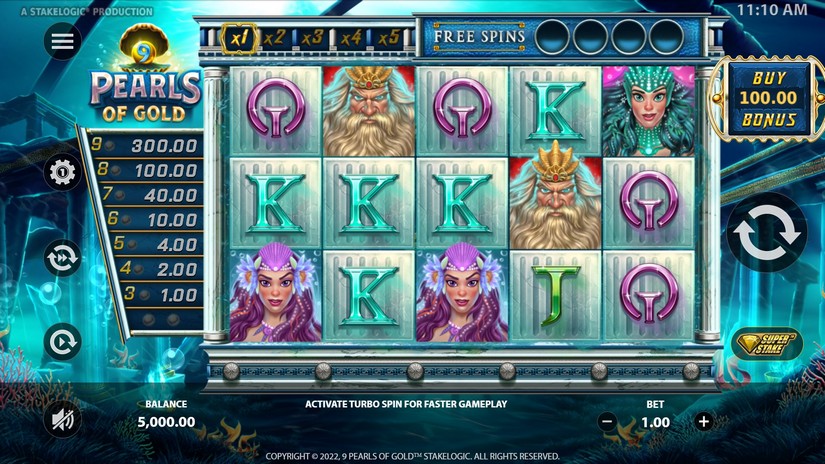 9 Pearls of Gold slot screen 1