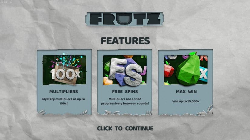 FRUTZ slot screen 1