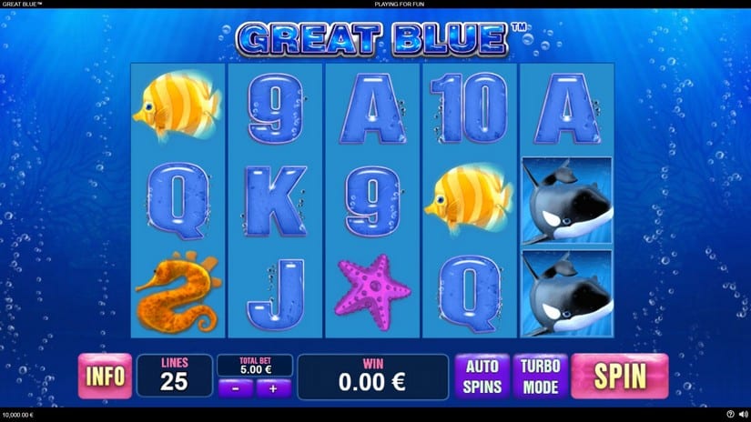 Great Blue slot screen 1