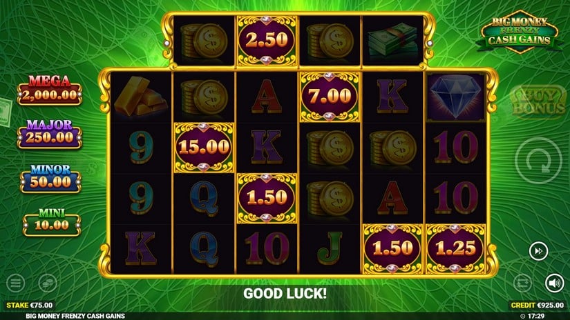 Big Money Frenzy Cash Gains slot screen 2