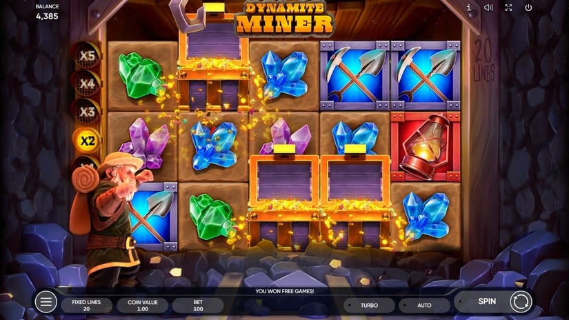 Dynamite Miner slot screen 4