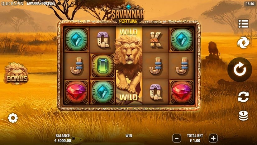 Savannah Fortune slot screen 1