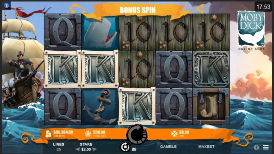 Moby Dick slot screen 1