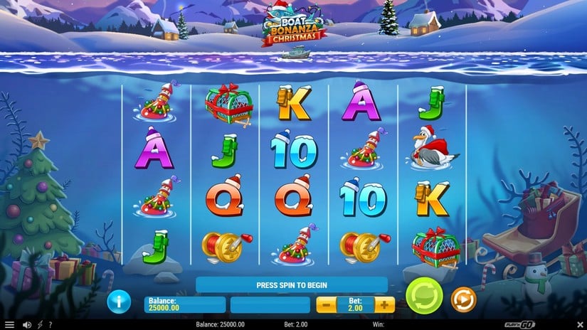 Boat Bonanza Christmas slot screen 1