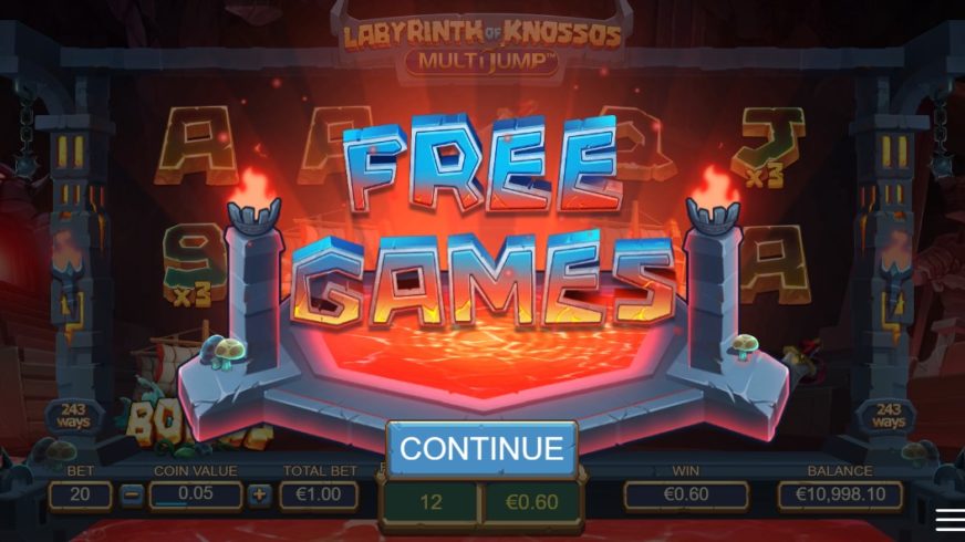 Labyrinth of Knossos Multijump slot screen 4