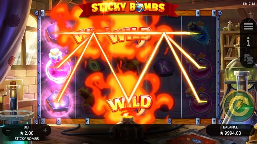 Sticky Bombs slot screen 2