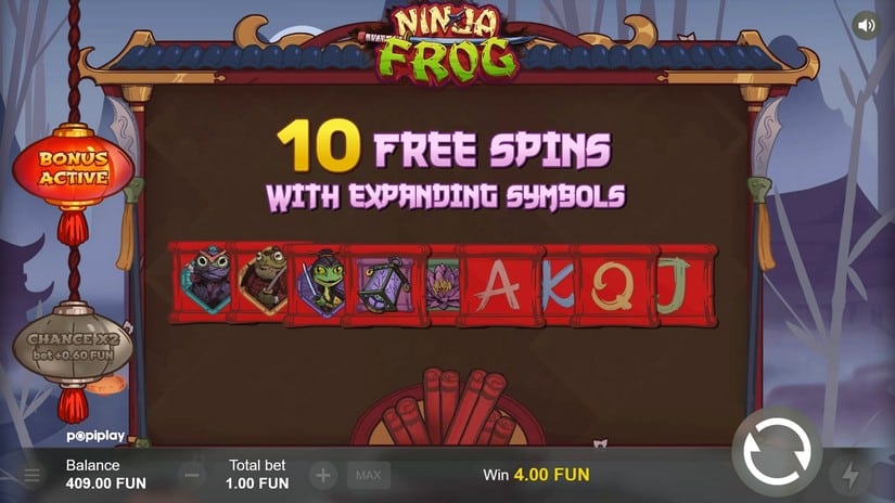 Ninja Frog slot screen 3