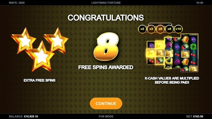 Lightning Fortune slot screen 3