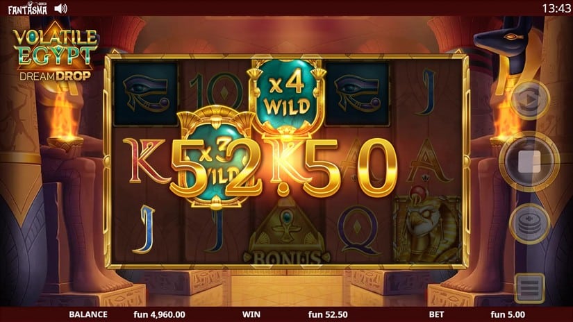 Volatile Egypt Dream Drop slot screen 3