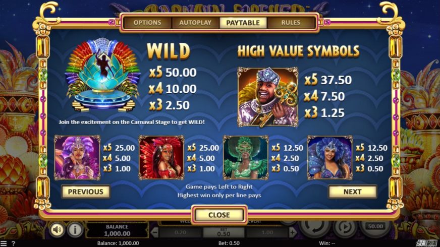 Carnaval Forever slot screen 2