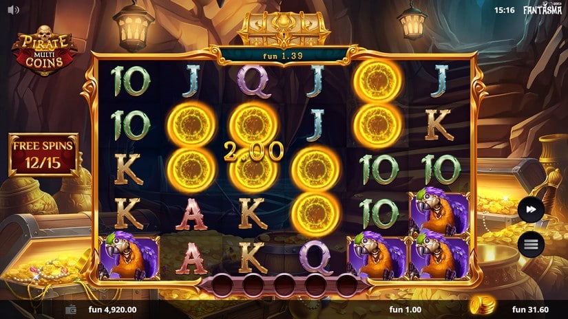Pirate Multi Coins slot screen 5