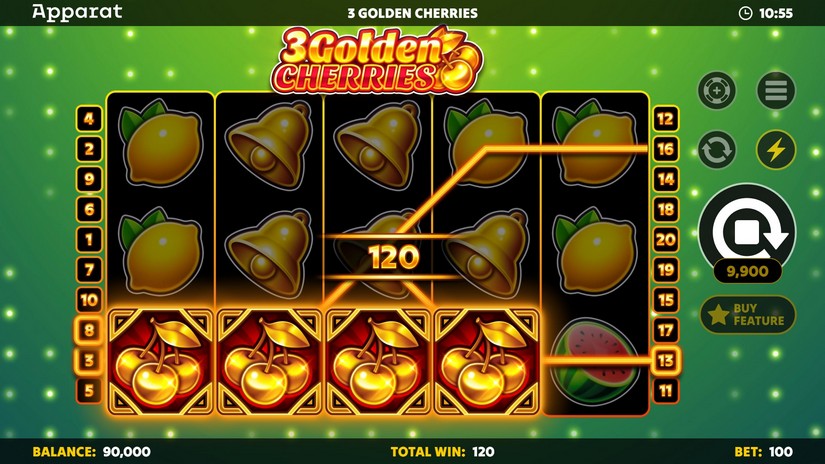 3 Golden Cherries slot screen 2