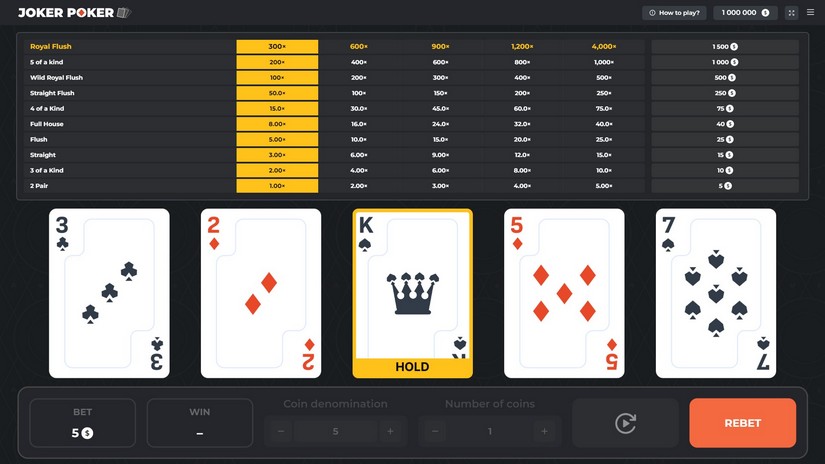 Joker Poker slot screen 2