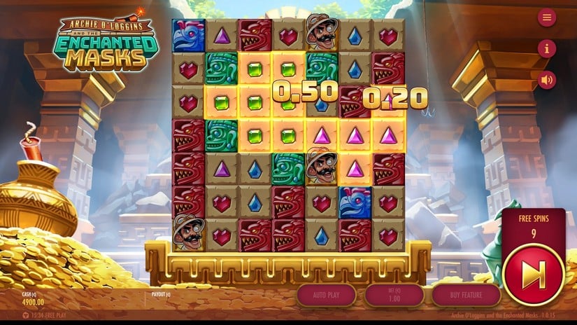 Archie O’Loggins and the Enchanted Masks slot screen 5