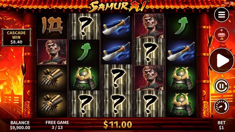Samur.A.I slot screen 4