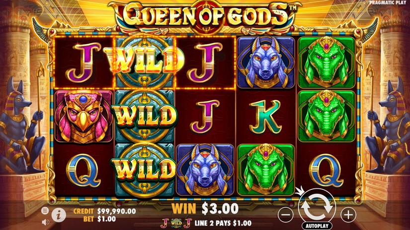 Queen of Gods slot screen 2