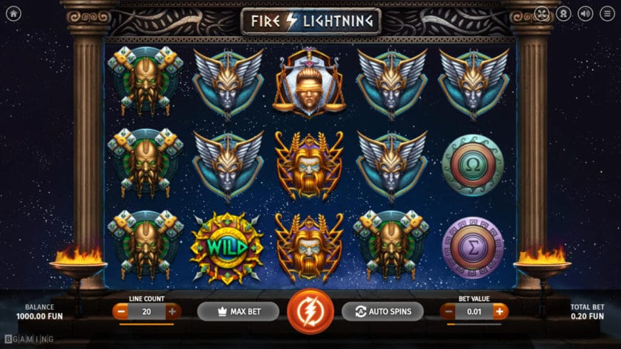Fire Lightning slot screen 1