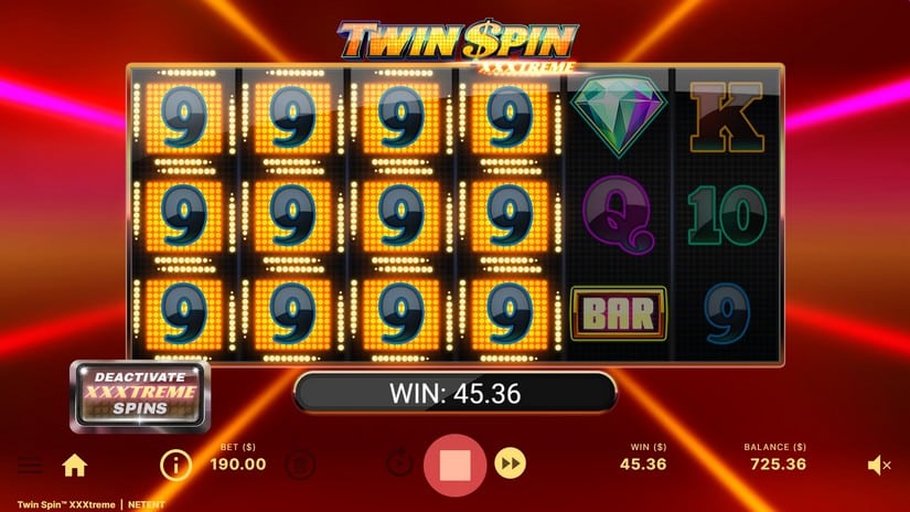 Twin Spin™ XXXtreme slot screen 3