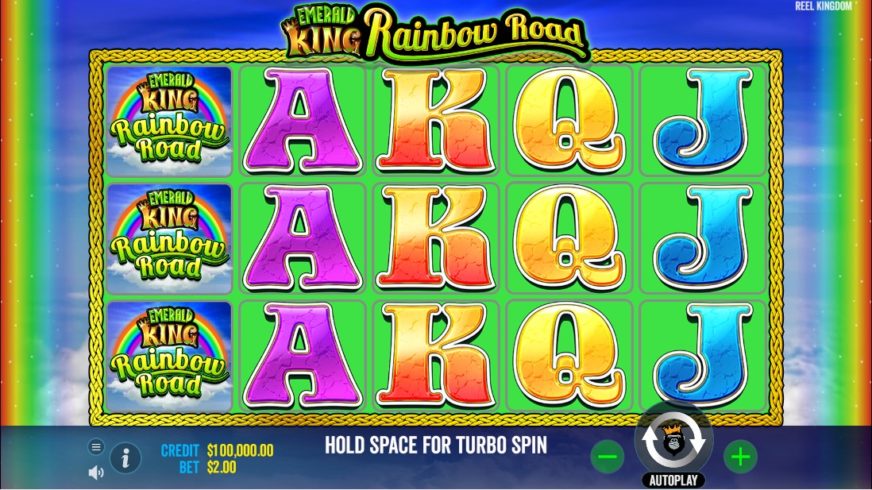 Emerald King Rainbow Road slot screen 1
