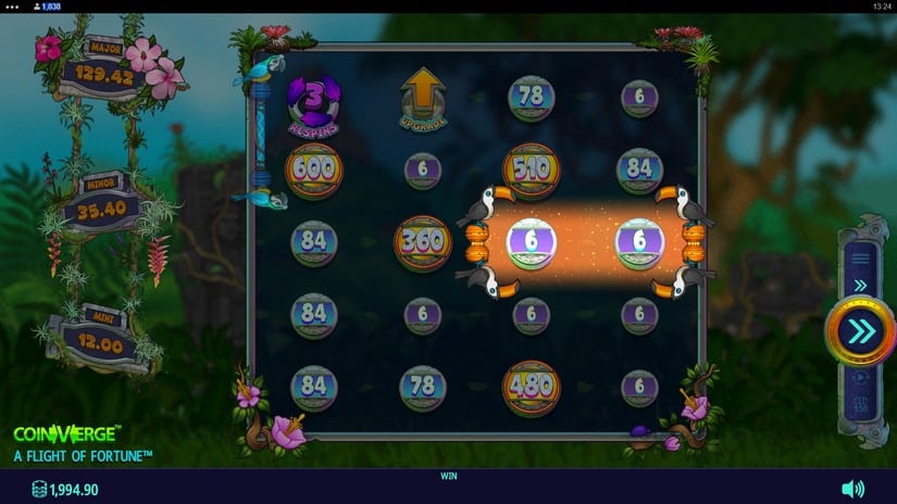 A Flight of Fortune slot screen 3