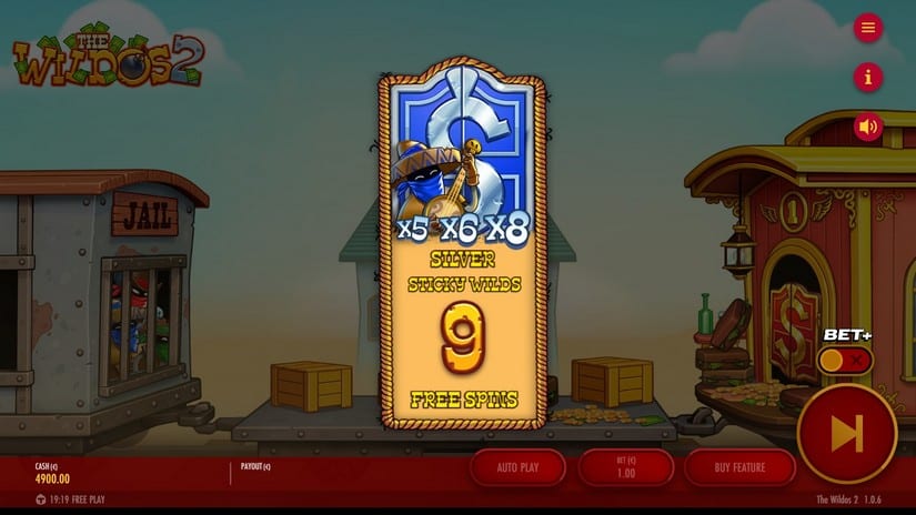 The Wildos 2 slot screen 3