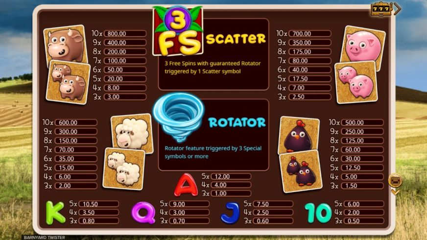 Barnyard Twister slot screen 2
