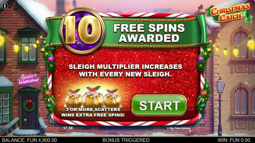 Christmas Catch slot screen 2