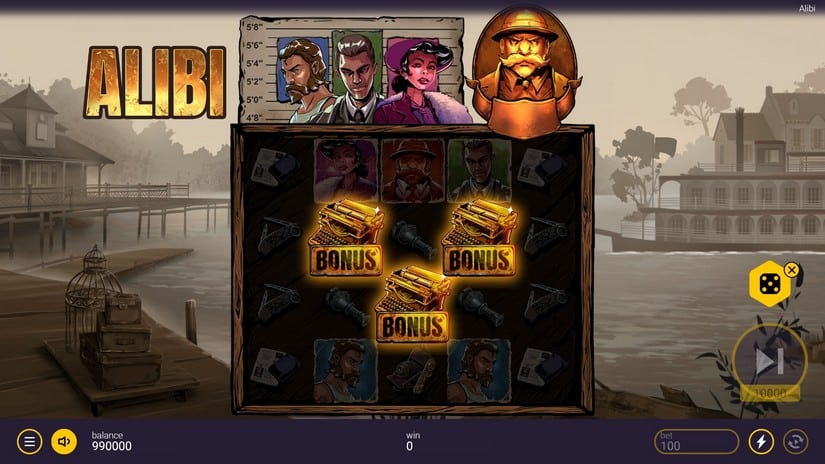 Alibi slot screen 2